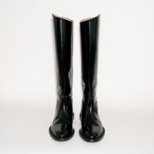 Inch2 Riding Knee Boots - Black Italian Leather - EUC - Size 36